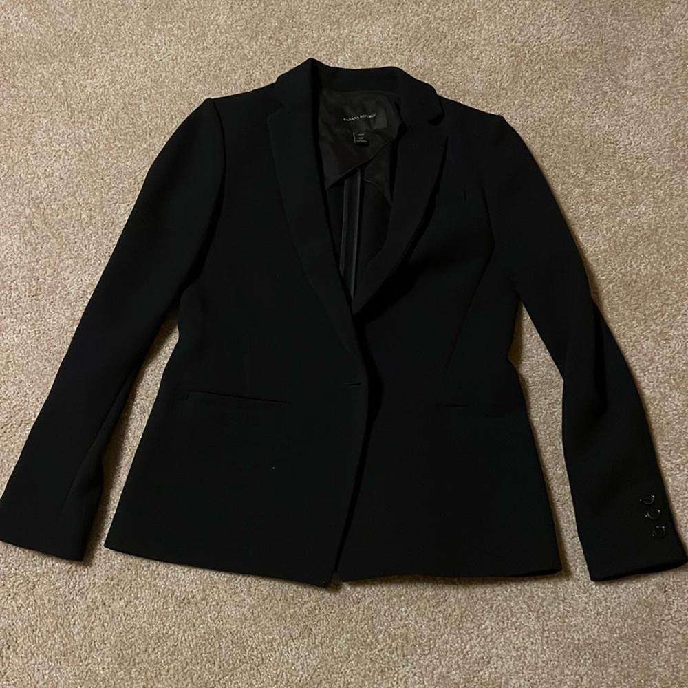 Banana republic slim fit blazer in black size 0P